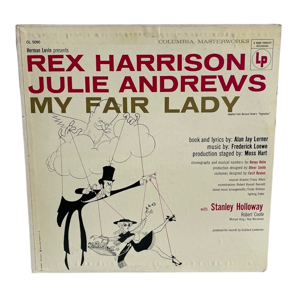 My Fair Lady Rex Harrison Julie Andrews 1956 Columbia Mono LP OL 5090